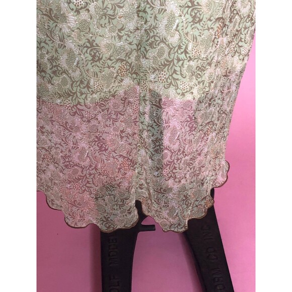 1990s-Y2K. Jonathan Martin Floral Print COWL Neck ASYMMETRICAL. S-M - Picture 8 of 10